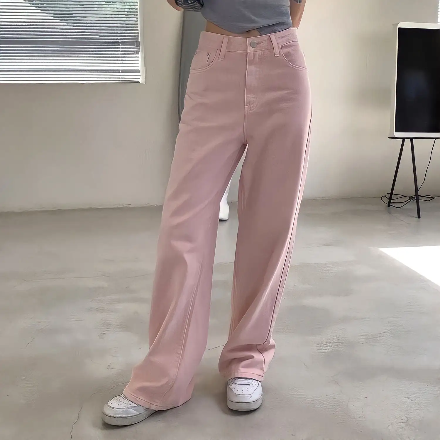 Pink Denim Pants