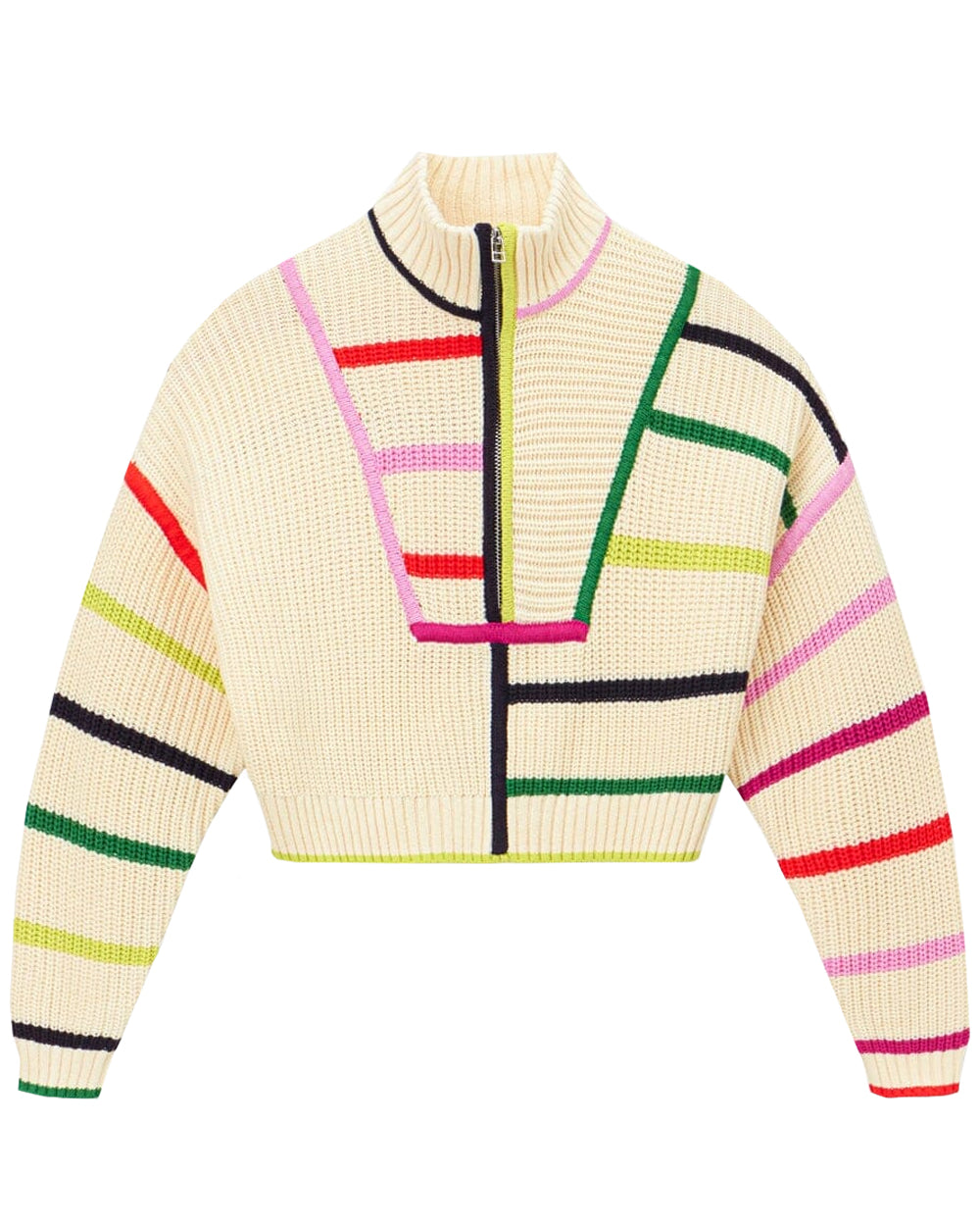 Rainbow Cropped Hampton Sweater