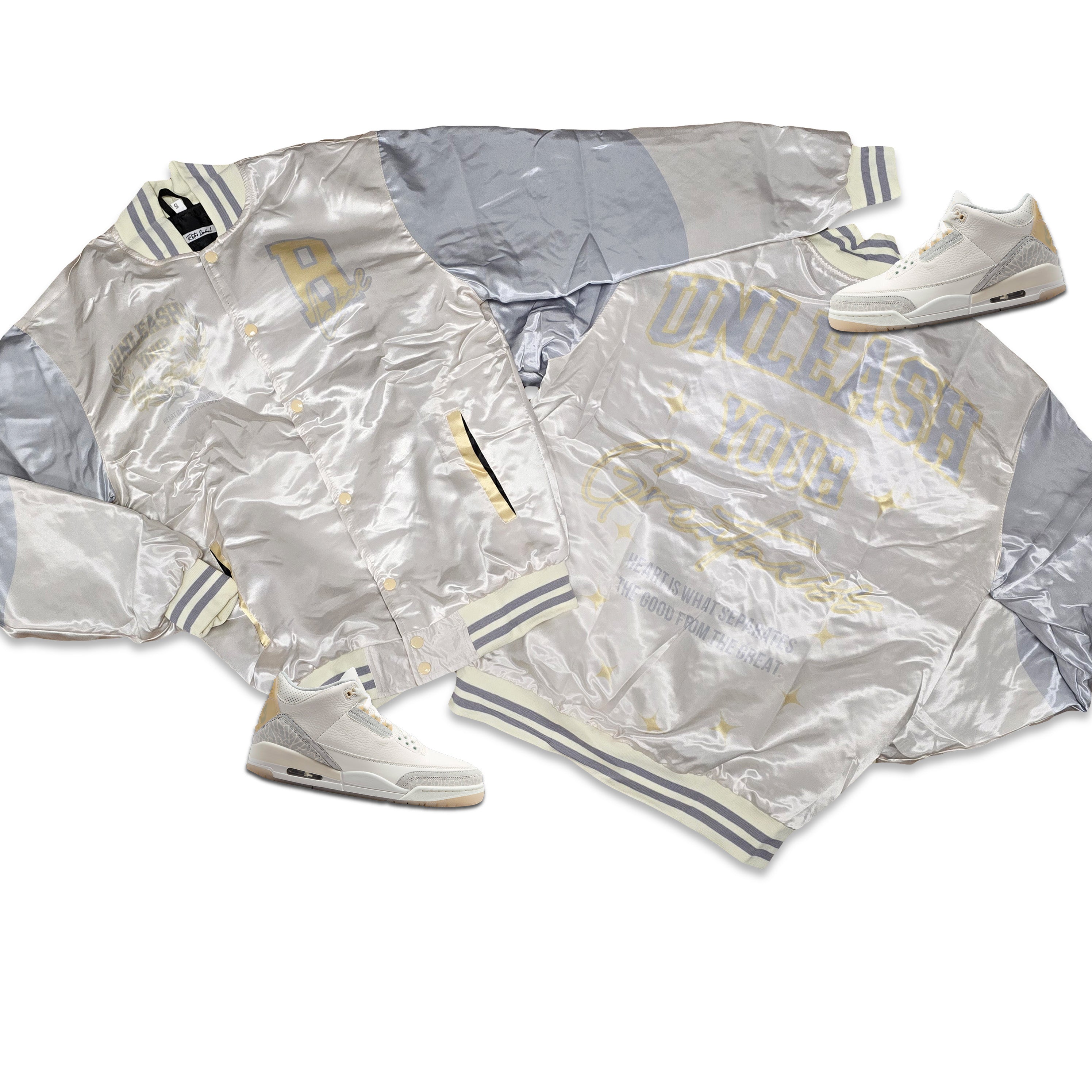 RETRO LABEL Greatness JACKET (RETRO 3 CRAFT IVORY)