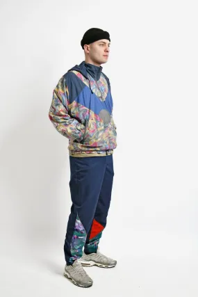 Retro windbreaker abstract men