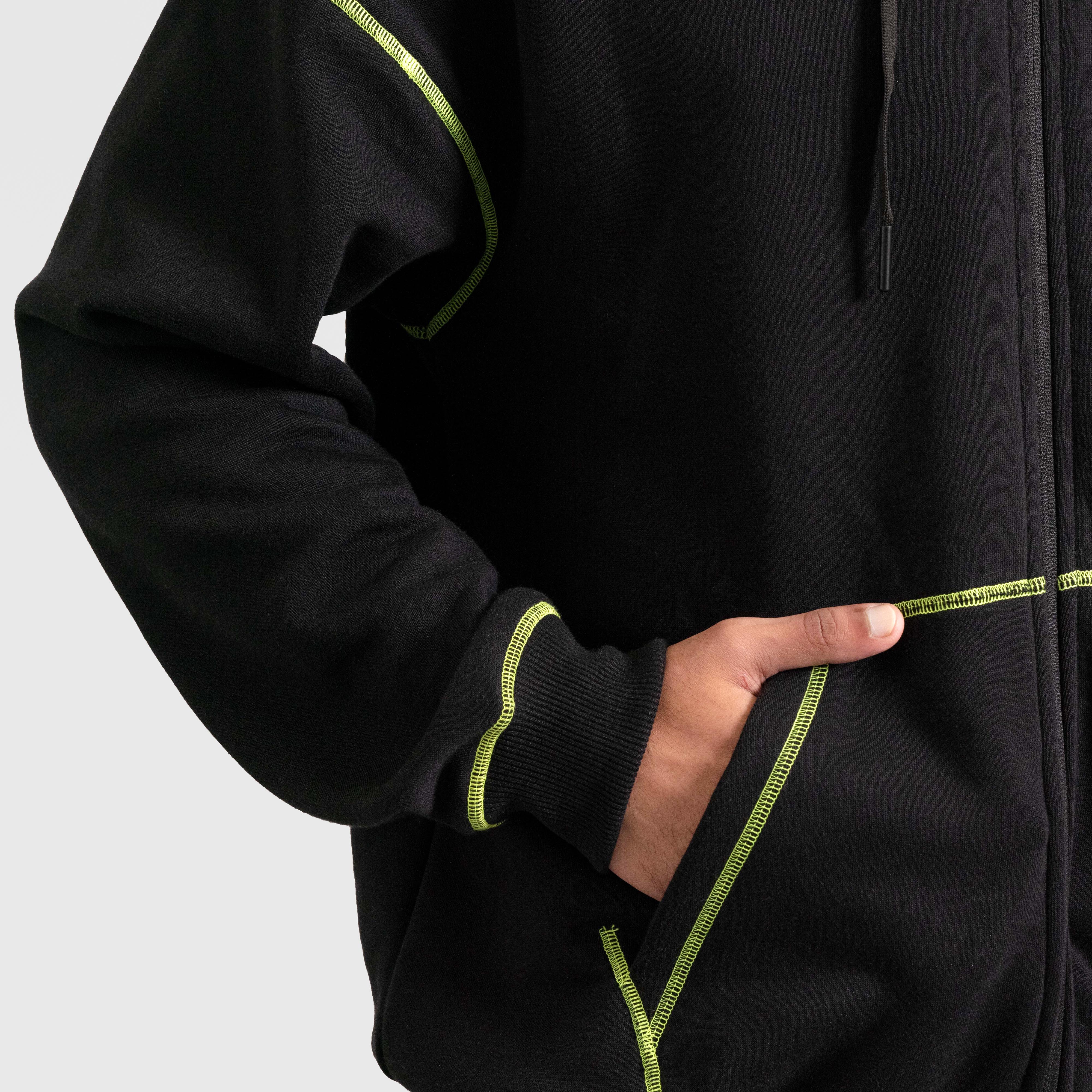 Rew Hoodie (Black-Green)