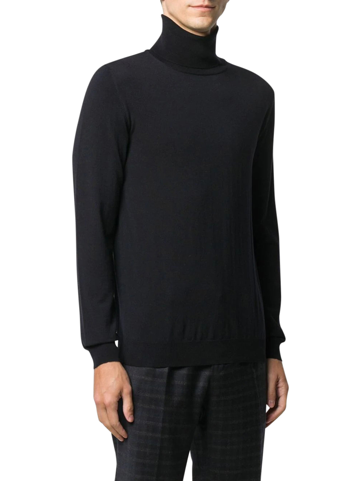 roll-neck fitted sweater