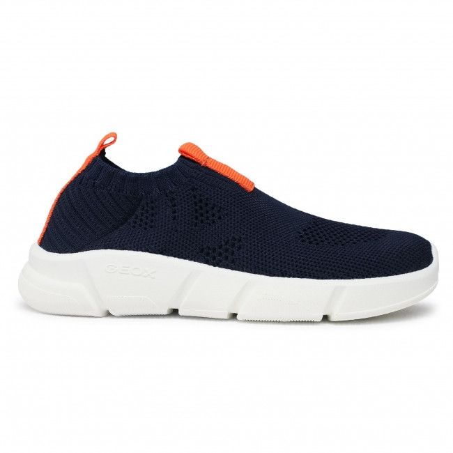 SNEAKERS GEOX BAMBINO J ARIL B. A - TESS. A MAGLIA   NAVY/ORANGE J02DMA 0006K C0820