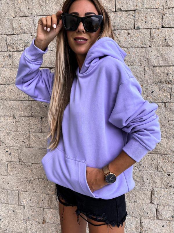 Solid Warm Women Hoodie