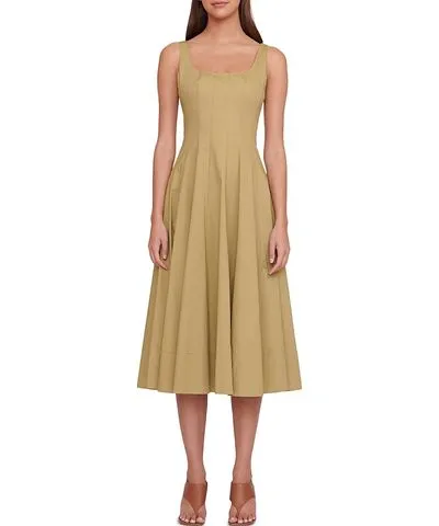 Staud Wells Dress in Khaki