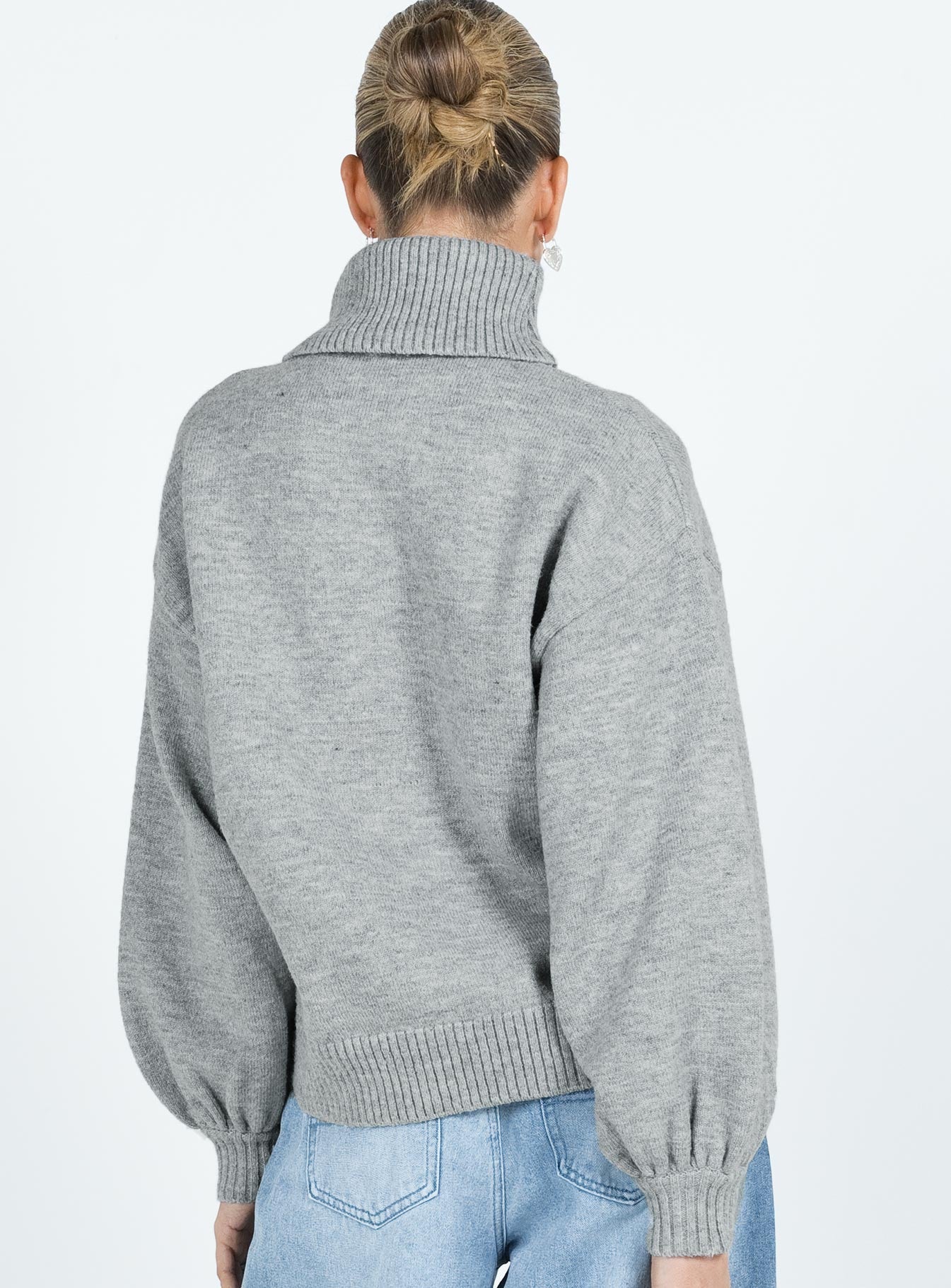 Sweenie Turtle Neck Jumper Grey