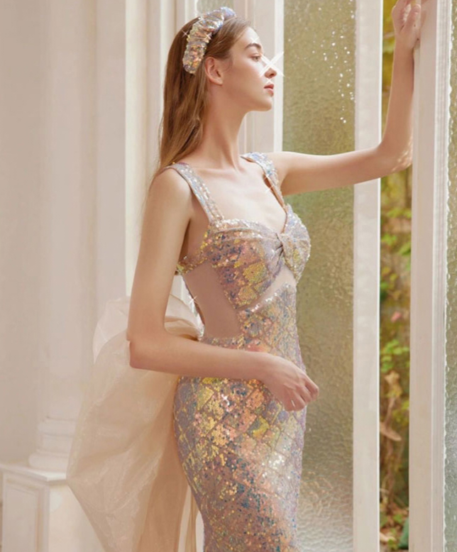 The Ariel Glitter Mermaid Gown