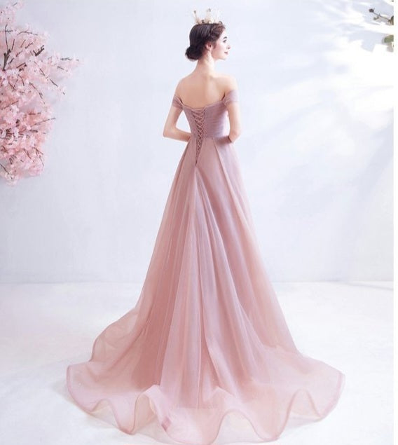 The Kaylee Off Shoulder Gown (Available in 2 colours)