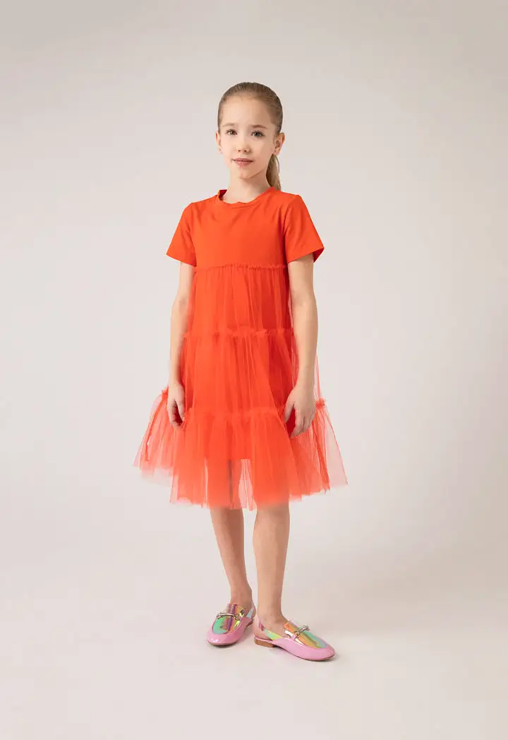 Tulle Overlay Dress