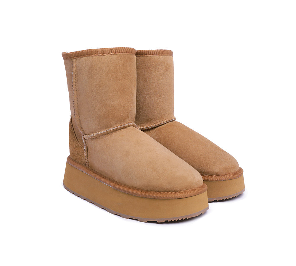 Urban UGG Australian Made Sheepskin Wool Boots Short Platform