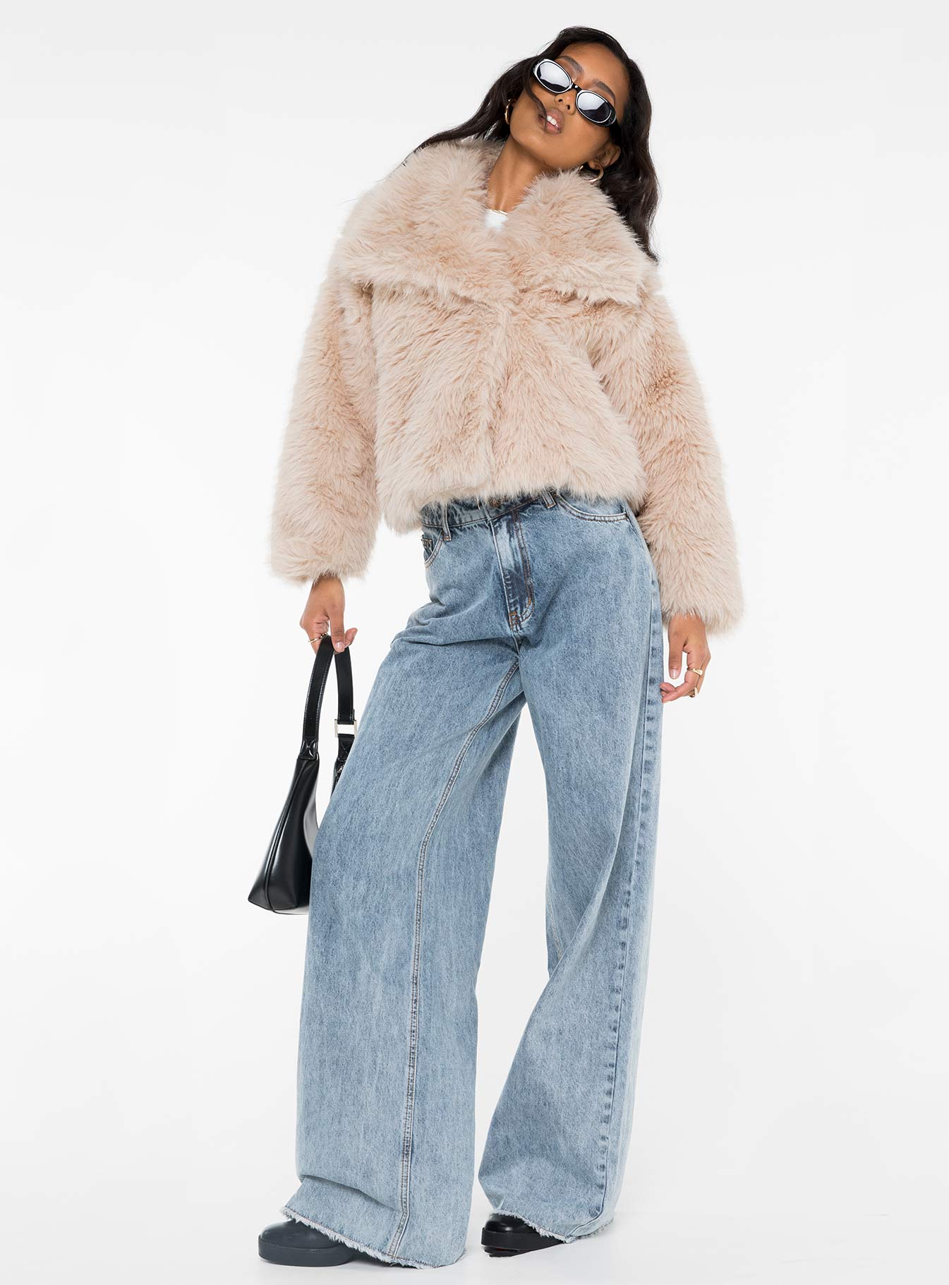 Valencia Faux Fur Jacket Beige