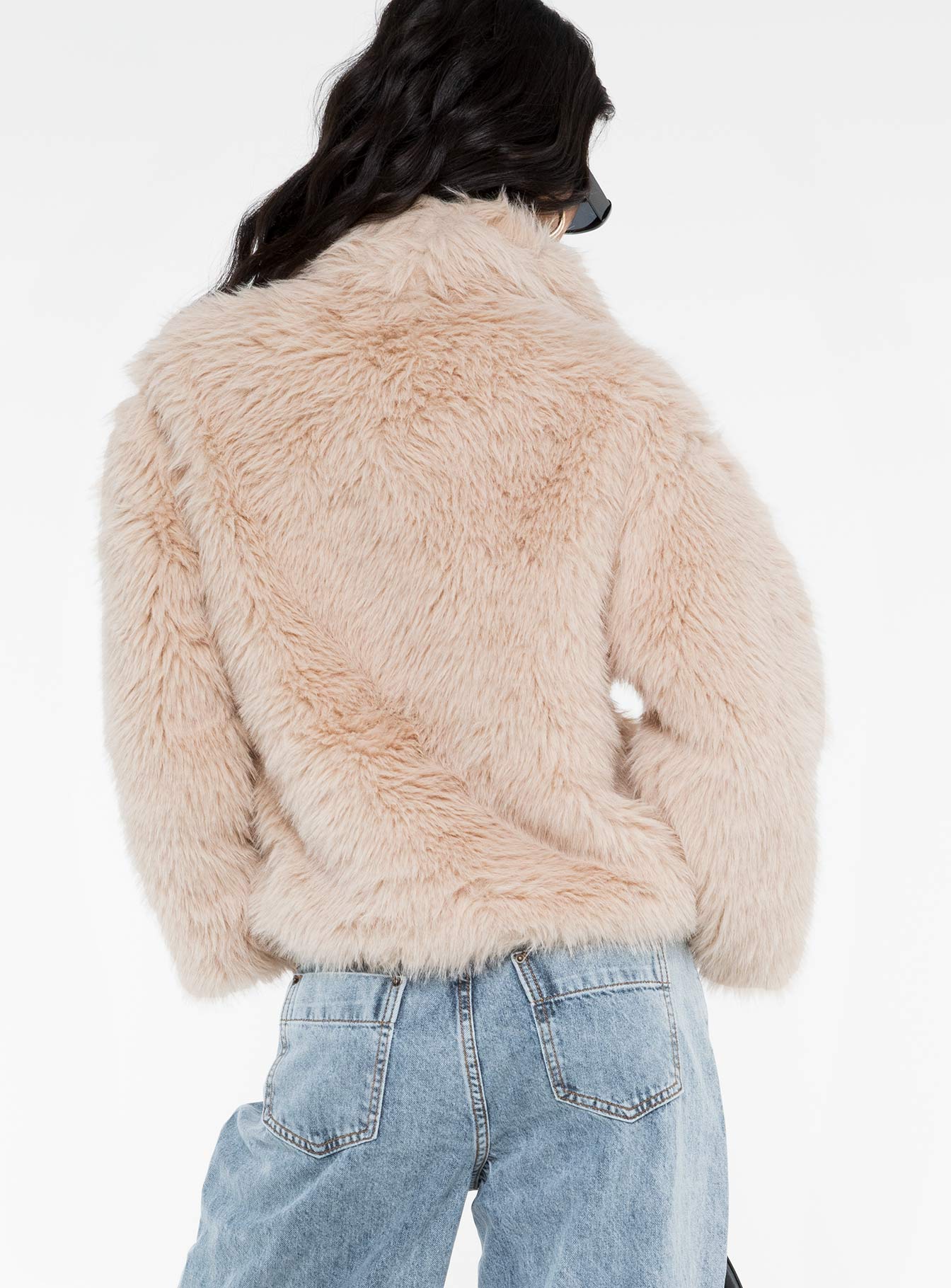 Valencia Faux Fur Jacket Beige