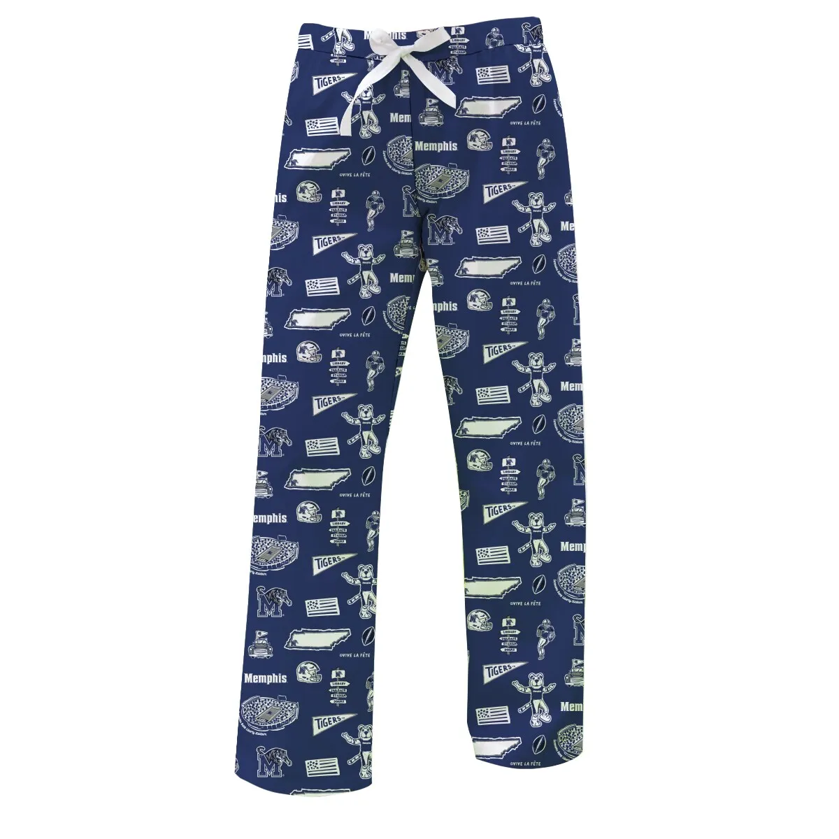 Vive La Fete Memphis Tigers Women's Navy Impressions Lounge Pants