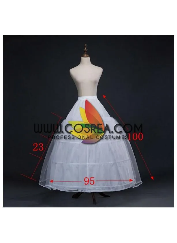 White 4 Tier Standard Wired Petticoat