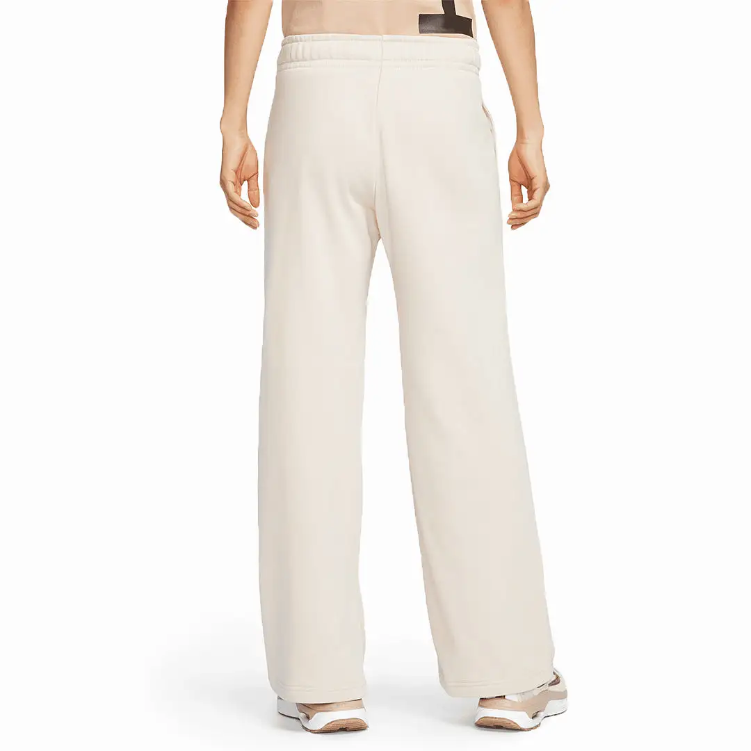 WMN'S MID RISE WIDE LEG SWEATPANTS 'SANDDRIFT/WHITE'