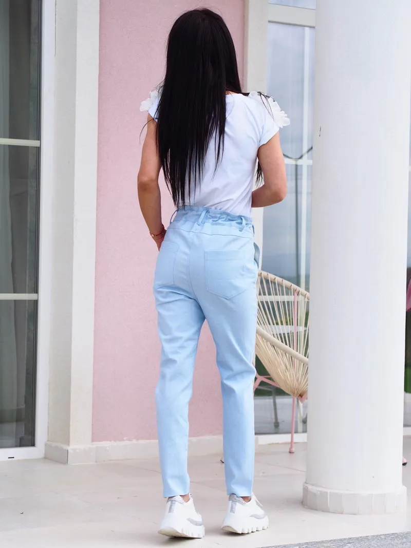 Women casual pants,Women casual trouser,Blue casual pants,Extravagant women pants,Drop crotch pants ,Women drop croth pants,Blue