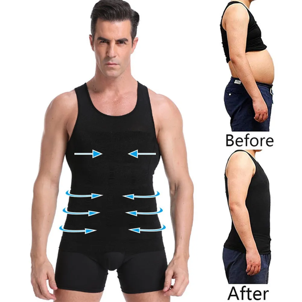 Xituodai Men Slimming Body Shapewear Vest Shirt Compression Abdomen Tummy Belly Control Slim Waist Cincher Underwear Shaper Cors