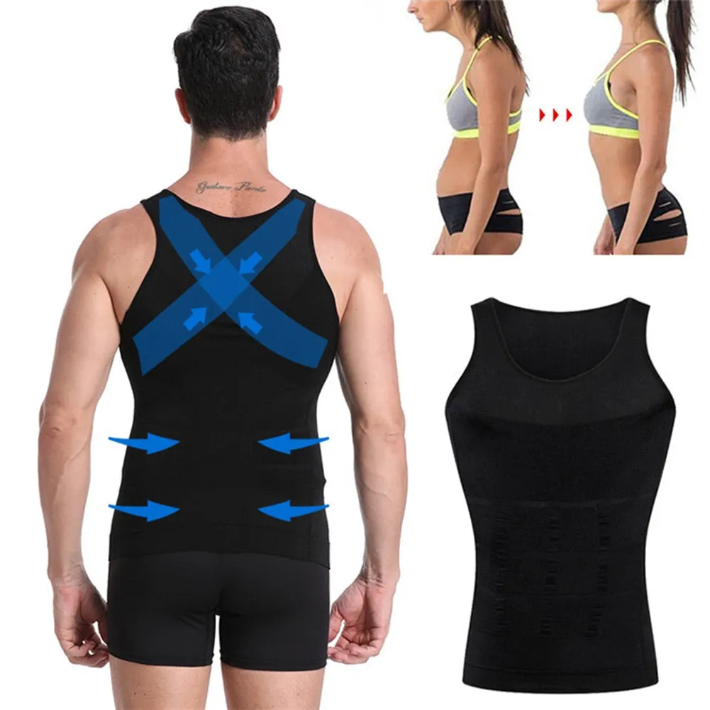 Xituodai Men Slimming Body Shapewear Vest Shirt Compression Abdomen Tummy Belly Control Slim Waist Cincher Underwear Shaper Cors