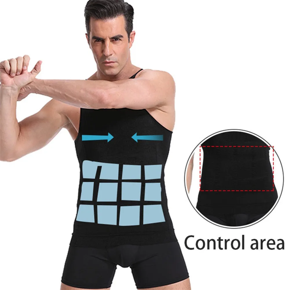 Xituodai Men Slimming Body Shapewear Vest Shirt Compression Abdomen Tummy Belly Control Slim Waist Cincher Underwear Shaper Cors